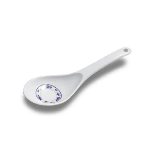 Picture of Yanco International PO-7008 Melamine Rice Scoop with Chinese Style - White & Blue