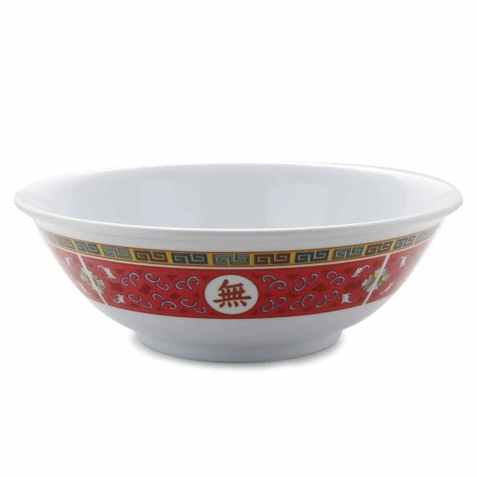 Picture of Yanco International LG-5060 7 in. Melamine Bowl with Chinese Style, Red & White - 34 oz
