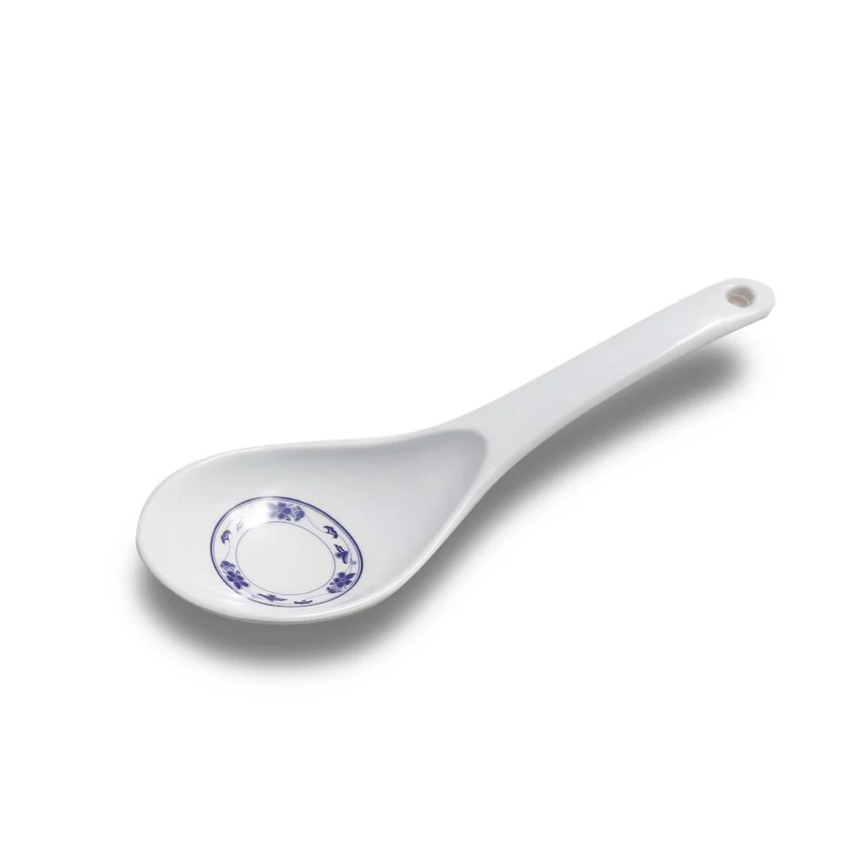 Picture of Yanco International PO-7005 Melamine Scoop with Chinese Style - White & Blue
