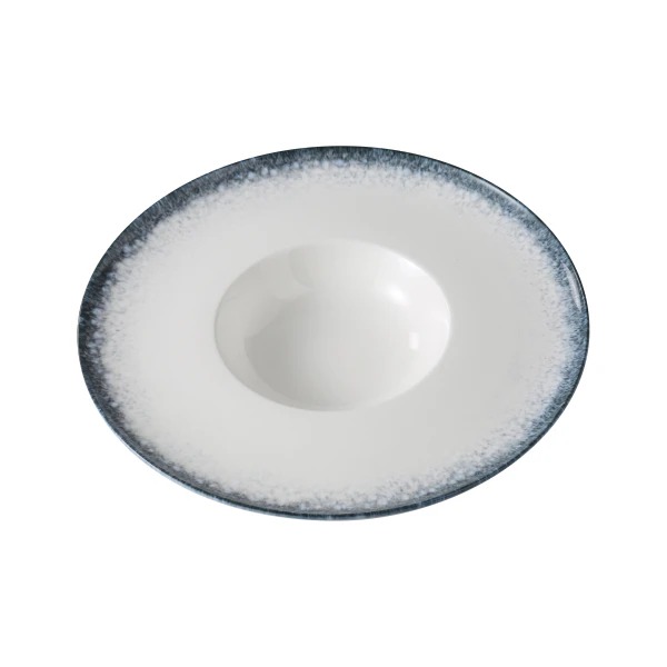 Picture of Yanco International MR-611 11.5 x 2 in. Mars Dessert Plate, White & Blue - 9 oz