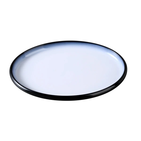 Picture of Yanco International SN-214 14 x 10 x 1.25 in. Sentry Oval Plate - White & Black