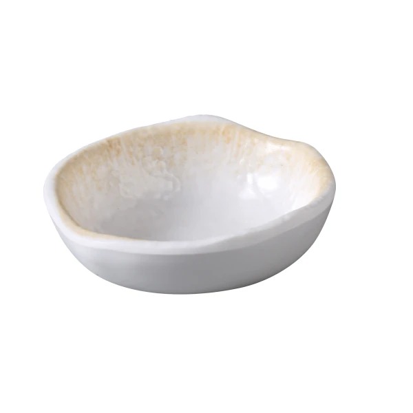 Picture of Yanco International OP-303 3.25 x 1.12 in. Optimum Sauce Dish, White & Brown - 2oz