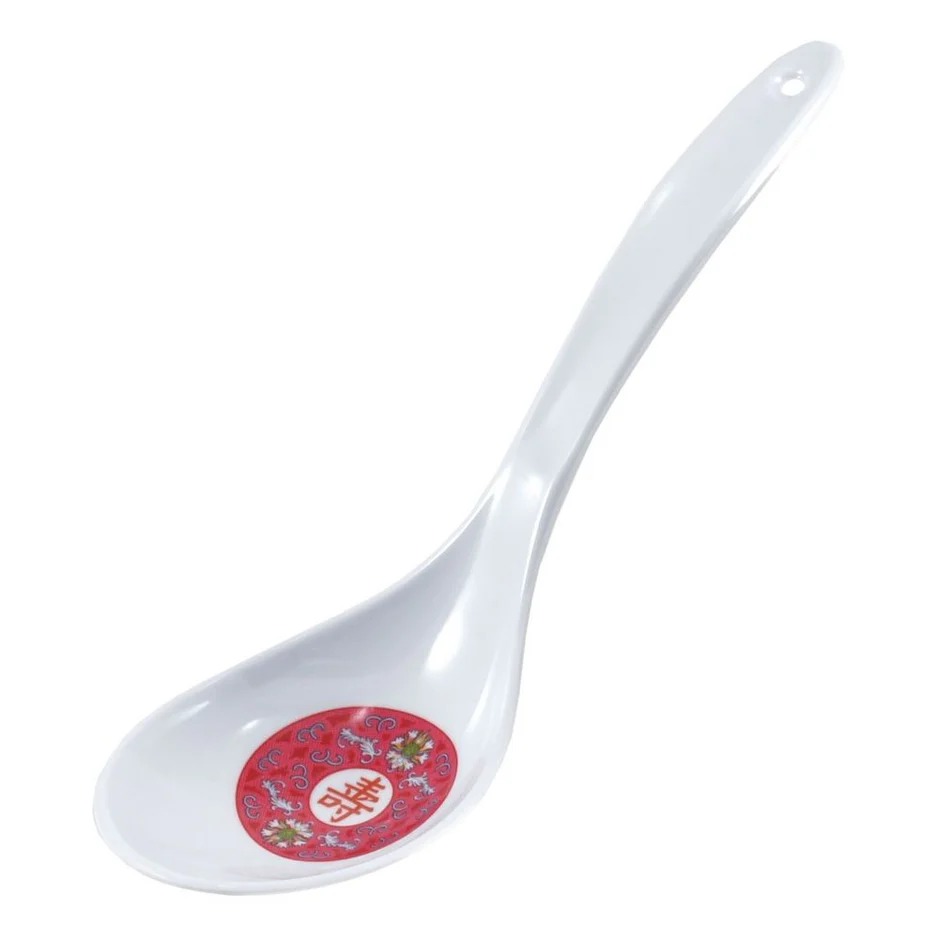 Picture of Yanco International LG-7008 Melamine Rice Scoop with Chinese Style - Red & White