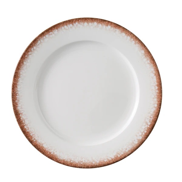 Picture of Yanco International PR-112 12.25 x 1.12 in. Porto Dinner Plate - White & Brown