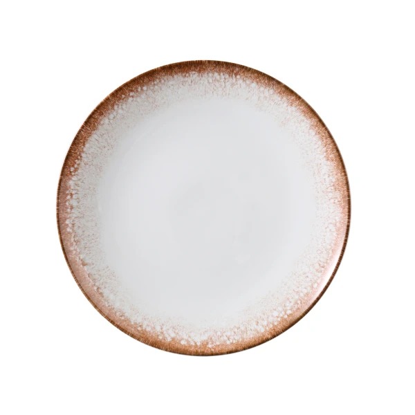 Picture of Yanco International PR-710 10.25 x 1 in. Porto Coupe Round Plate, White & Brown