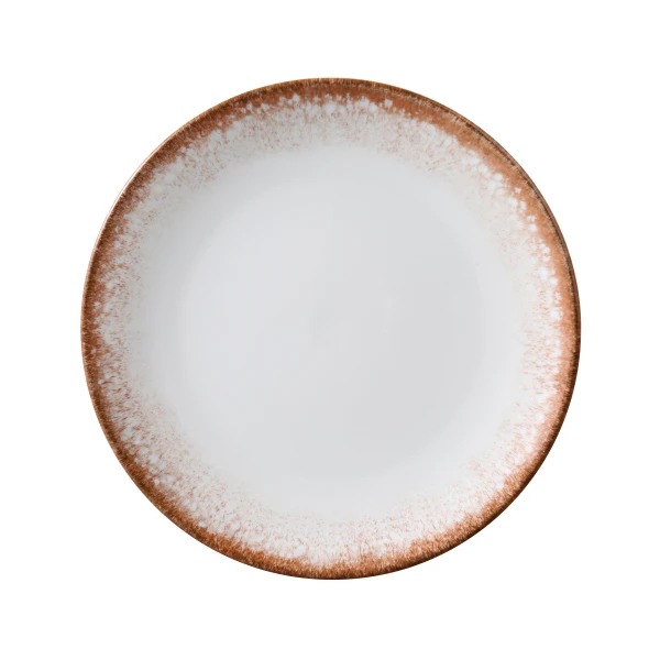 Picture of Yanco International PR-707 7.25 x 0.75 in. Porto Coupe Round Plate, White & Brown
