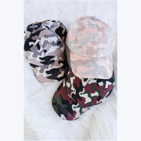 Picture of Youngs 41590 Camo Baseball Hat, Assorted Color - 3 Piece