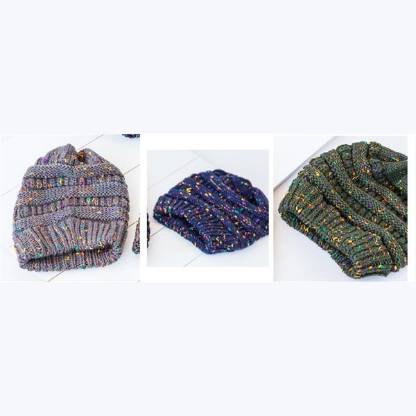 Picture of Youngs 41771 Ponytail & Top Bun Hat&#44; Assorted Color - 3 Piece