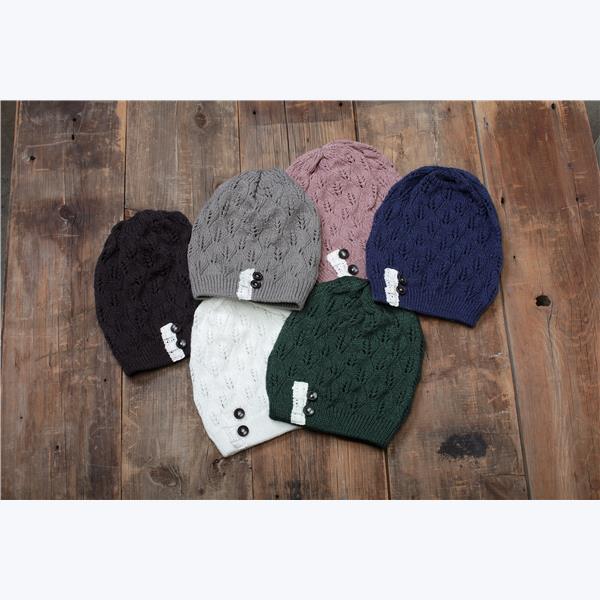 Picture of Youngs 42640 Knit Beanie with Lace & Buttons&#44; Assorted Color - 6 Piece