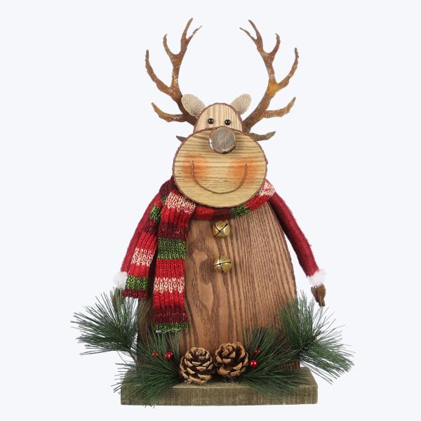 Picture of Youngs 91346 Wood Cut Reindeer Tabletop Figurines