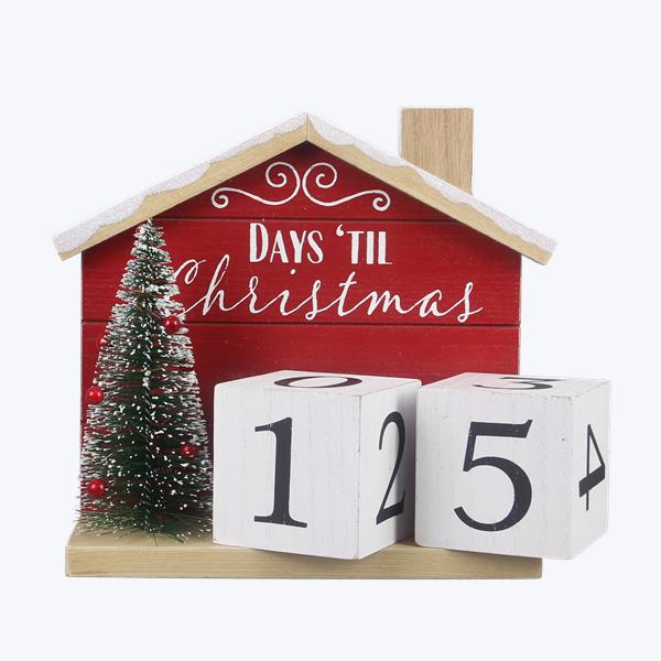Picture of Youngs 91760 Wood Christmas House Countdown Calendar