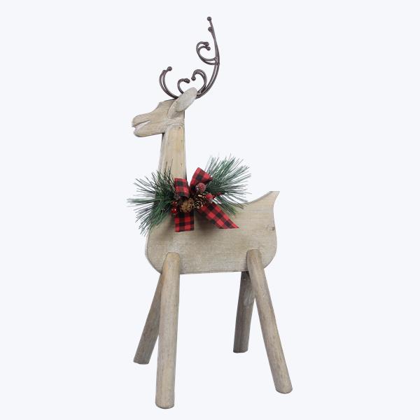 Picture of Youngs 91807 Wood Christmas Reindeer Figurines