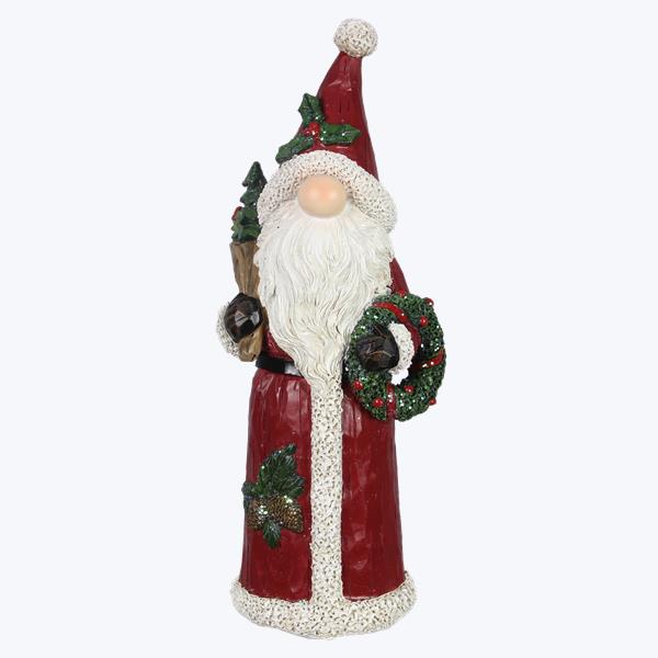 Picture of Youngs 92092 Resin Santa with Wreath
