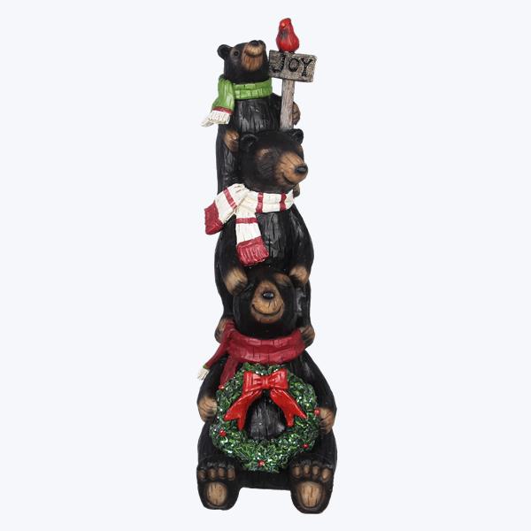 Picture of Youngs 92096 Resin Stacked Christmas Animals