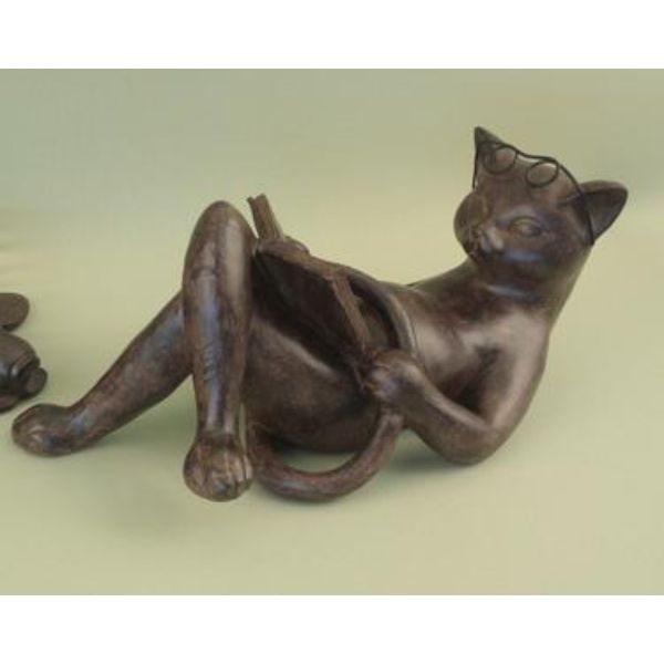 Picture of Youngs 10616 Resin Reading Cat