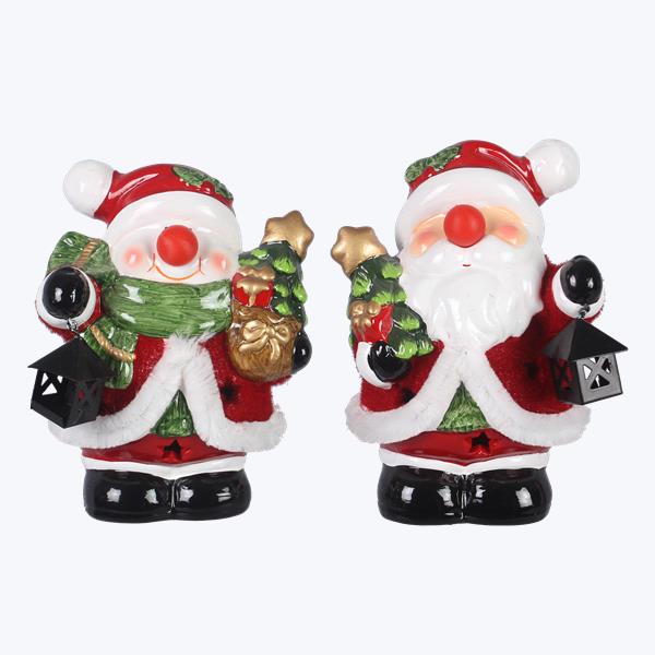 Picture of Youngs 92508 Santa Blinking Figurine, Assorted Color - 2 Piece