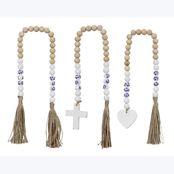 Picture of Youngs 12343 Wood Blessing Bead with Attachment&#44; 3 Assorted Color
