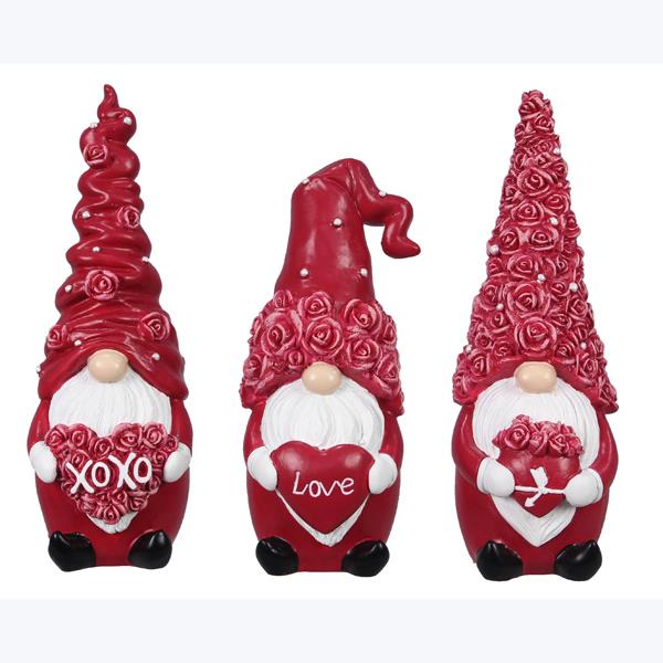 Picture of Youngs 73198 Resin Valentines Gnomes&#44; 3 Assortment