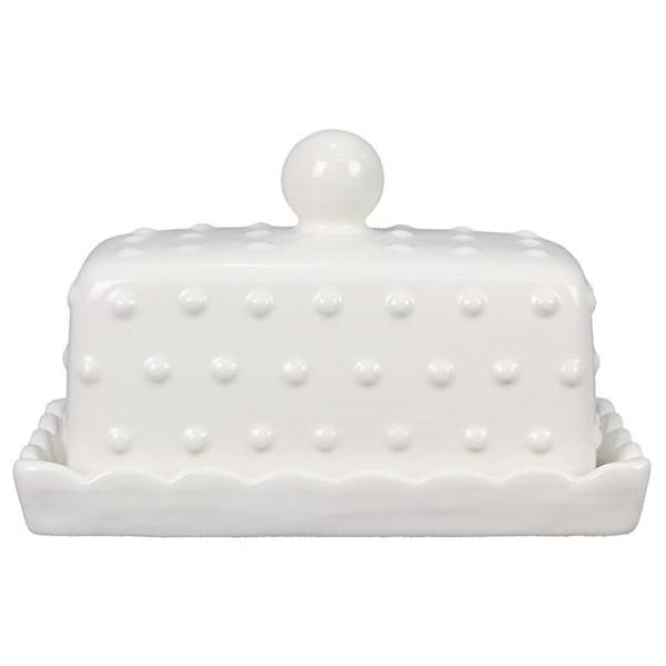 Picture of Youngs 21929 Cottage Core Ceramic Butter Dish