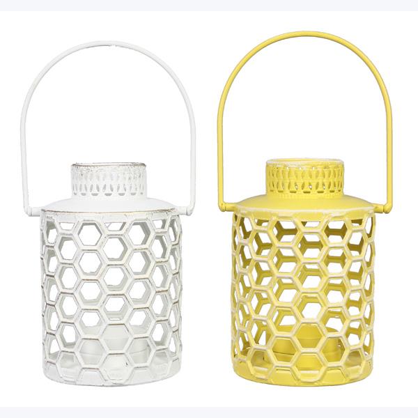 Picture of Youngs 73573 Metal Honey Bee Candle Lanterns - 2 Assorted