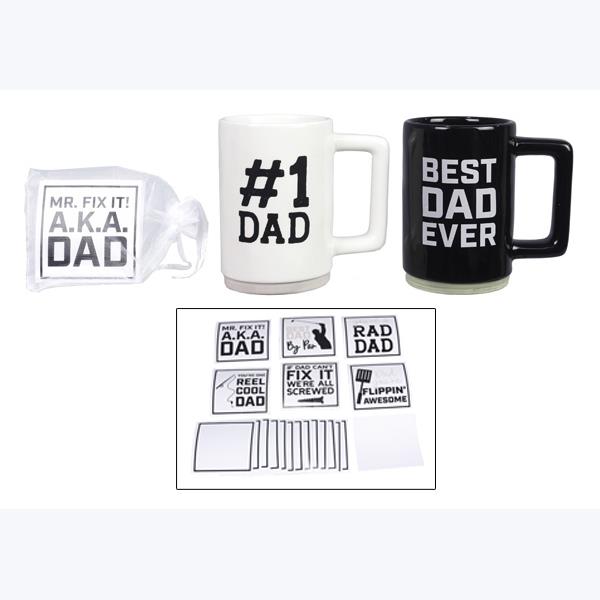 Picture of Youngs 73713 13.5 oz Ceramic Fathers Day Mugs with 20 Dad Cards - 2 Assortment