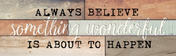 Picture of Youngs 37031 Wood Always Believe Wall Plaque