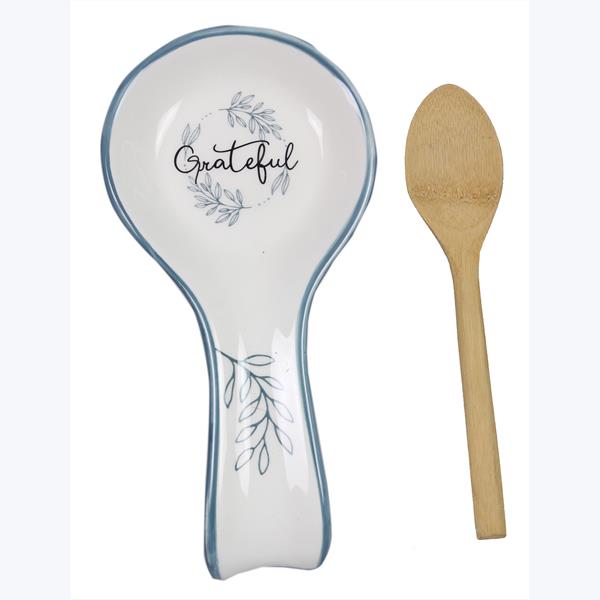 Picture of Youngs 82254 Ceramic Autumn Skies Spoon Rest