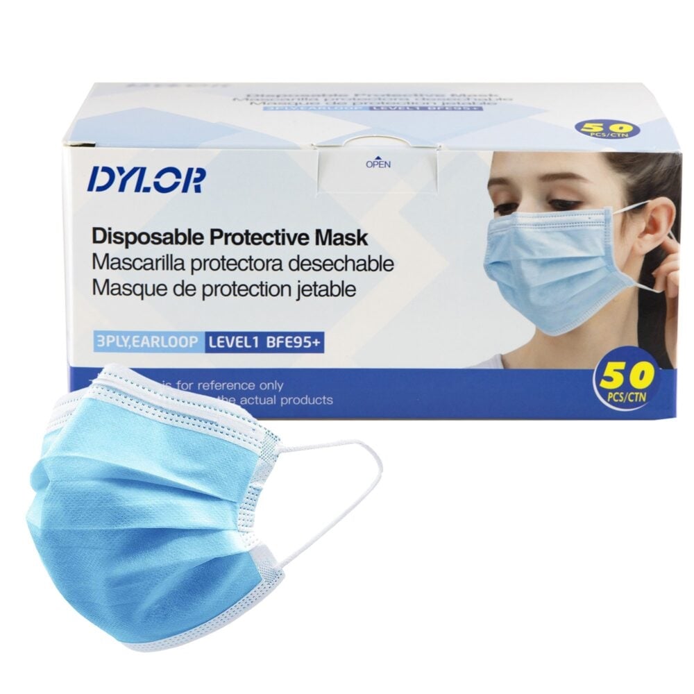 Picture of Dylor 6721 Dylor Disposable Protective Face Mask Level 1 Case of  50