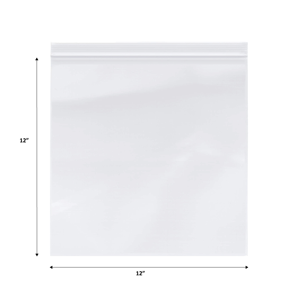 201003-1000 12 x 12 in. Reclosable Plastic Storage Bag - 4 Mil Thick