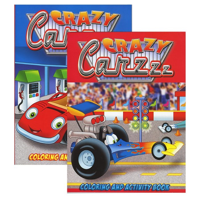 BAZIC 12504 Crazy Carzz Coloring and Activity Book Case of  48
