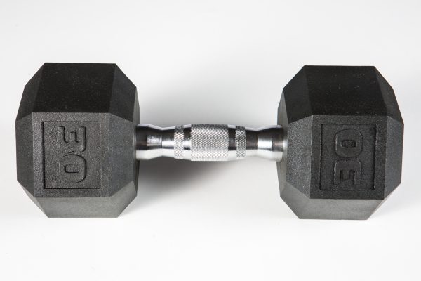 37011 York Premium Pvc Hex Dumbbell with Chrome Ergo Handle - 30 lbs
