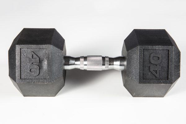 37013 York Premium Pvc Hex Dumbbell with Chrome Ergo Handle - 40 lbs