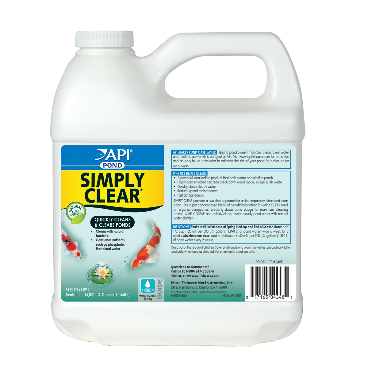 Mars Fishcare AP248D 64 oz Pond Care Simply Clear Water Clarifier