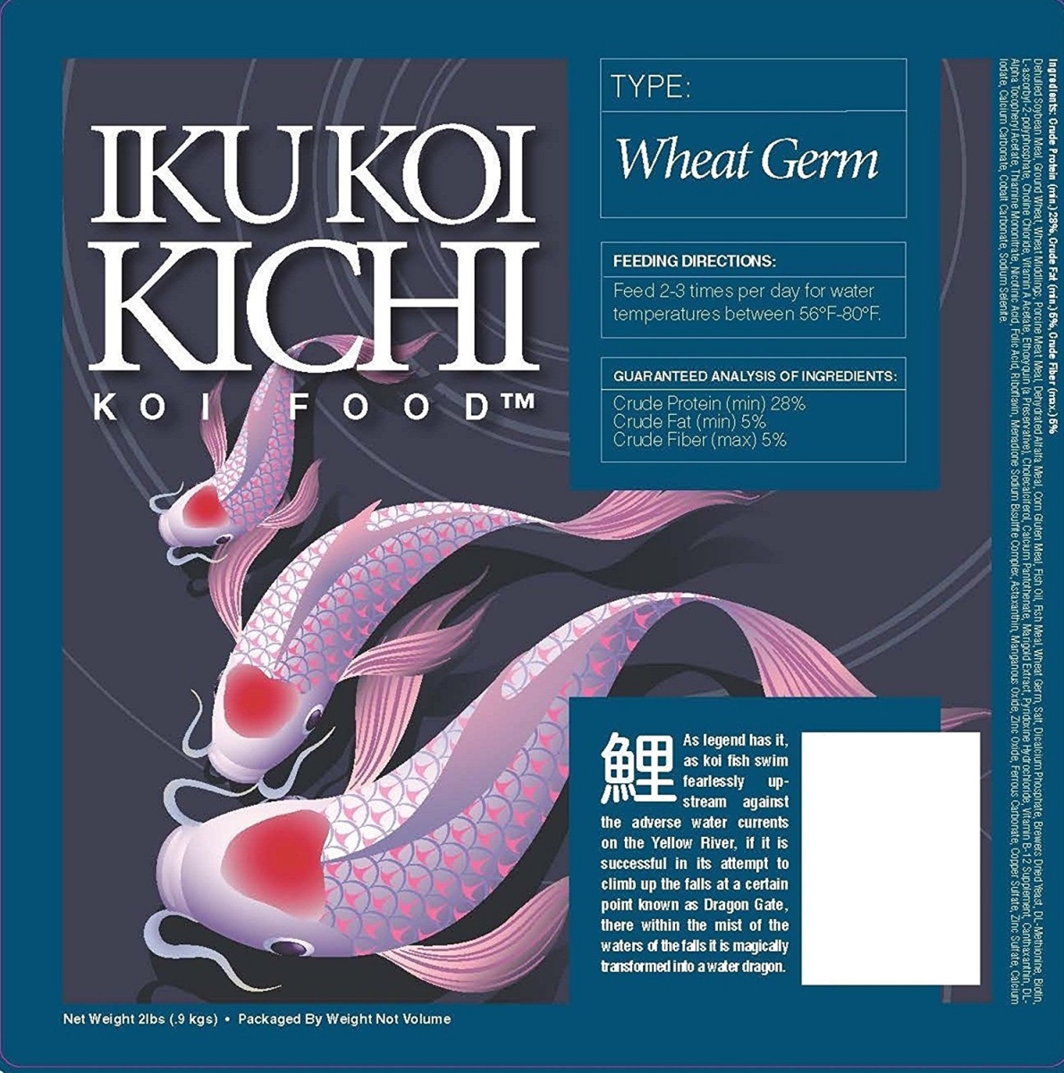 Picture of Iku Koi Kichi KKPFA40 40 lbs Wheat Germ Cool Water Feeding Fish Food