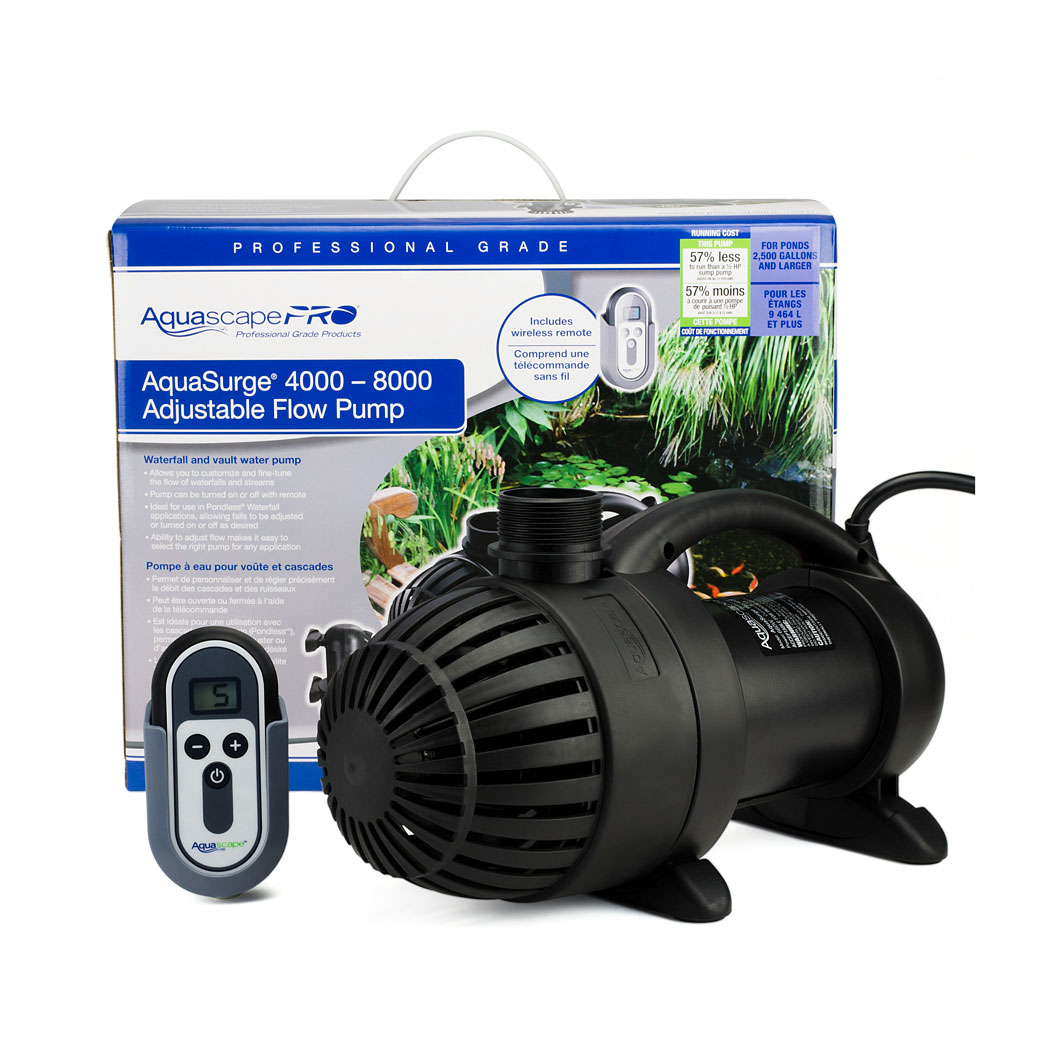 Aquasurge 4000-8000 GPH Adjustable Flow Pond Pump