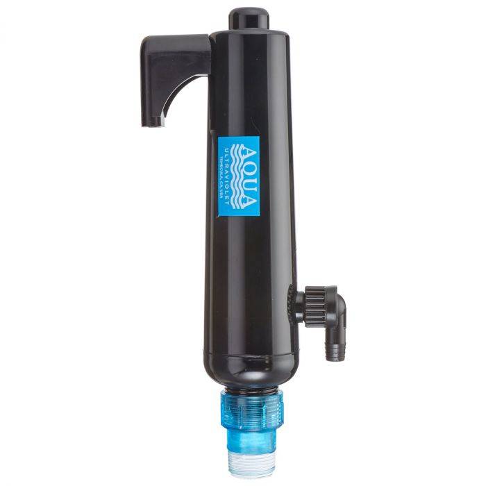 AQA00267 15W Barb x Barb Advantage 2000 Plus UV Sterilizer, Black