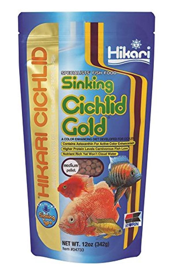 Picture of Hikari HIK04733 12 oz Sinking Cichlid Gold Mini Medium Fish Food