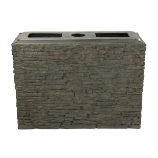 Straight Stacked Slate Wall Base - Large