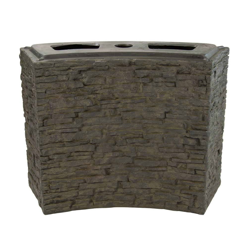 AQS78279 Straight Stacked Slate Wall Base - Small