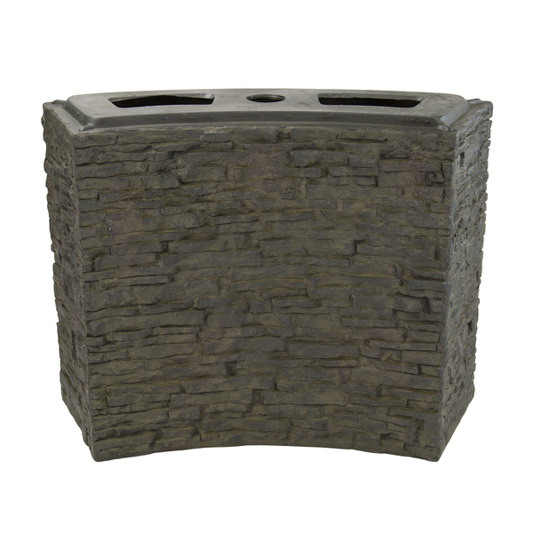 AQS78283 Curved Stacked Slate Wall - Small