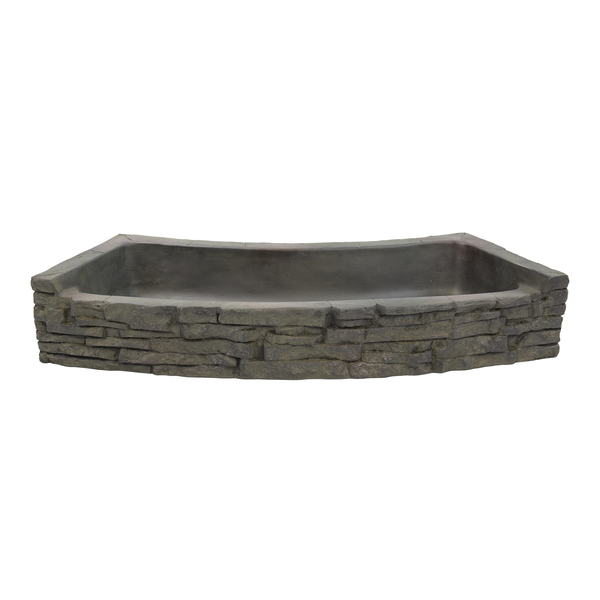 AQS78285 Rear-Spill Curved Stacked Slate Topper