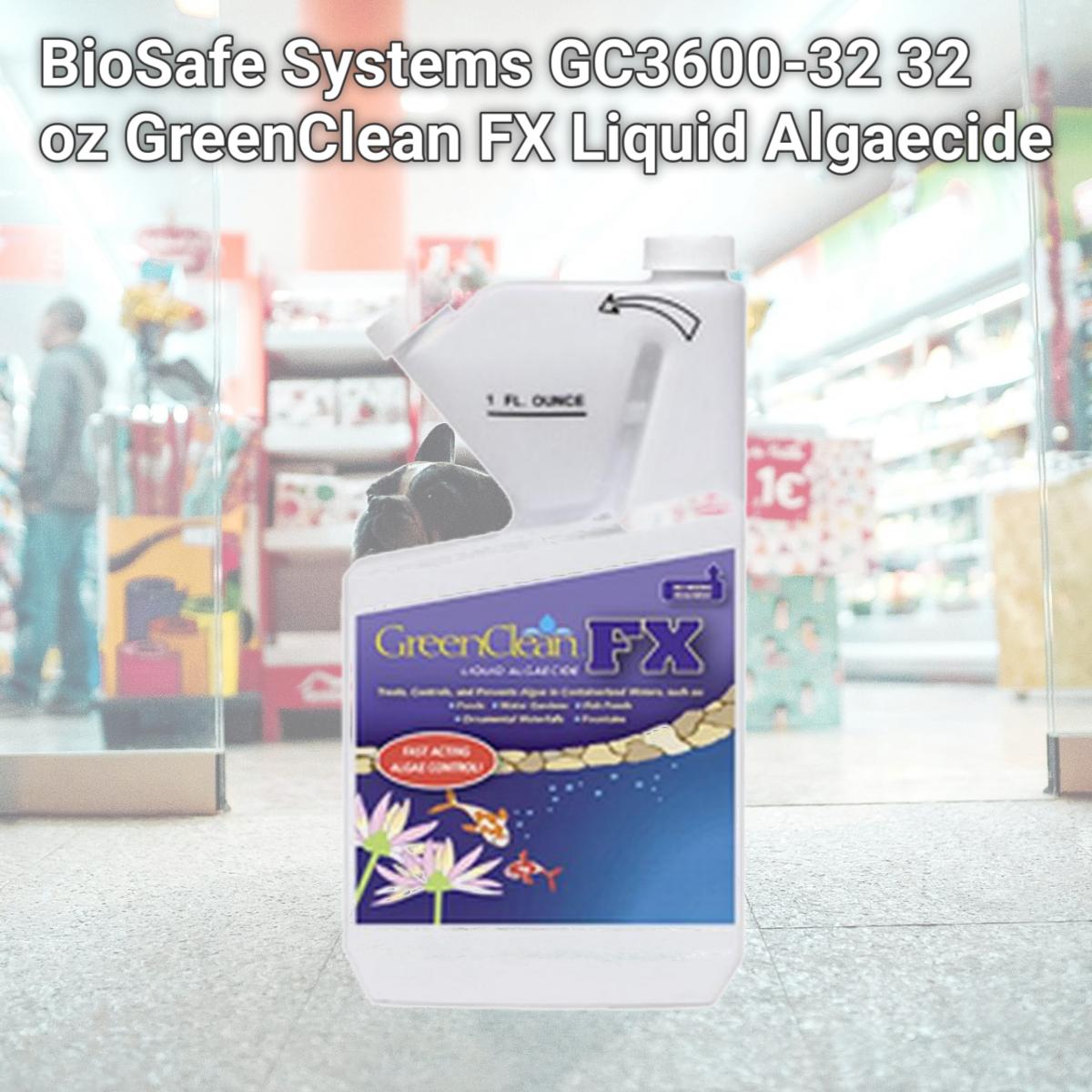 Picture of BioSafe Systems GC3600-32 32 oz GreenClean FX Liquid Algaecide