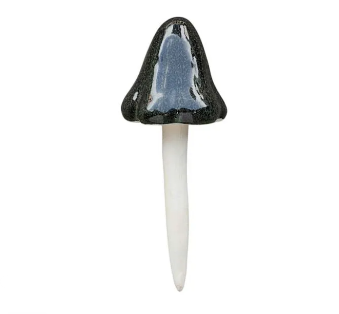 Alpine TUCTT118A Ceramic Mushroom Garden Stake