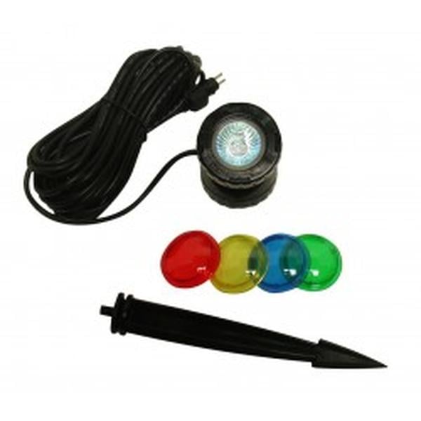 10W Power Beam Light with Color Lenses & Stake - 23 ft. Cord