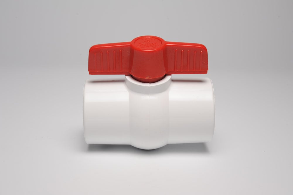 1 in. PVC Compact Socket Ball Valve, White