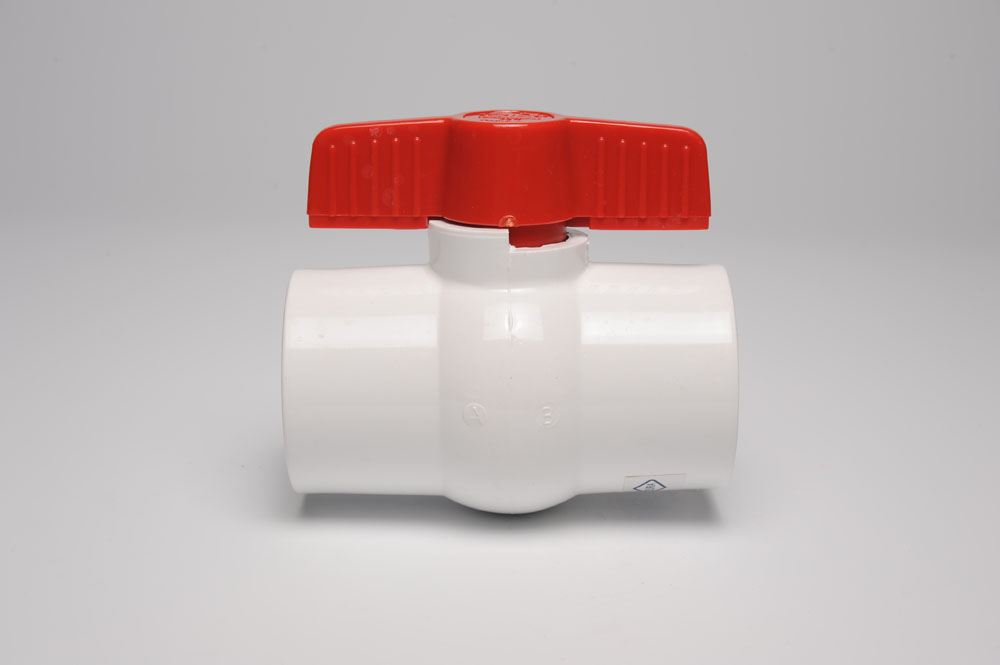 1 in. PVC Compact Threaded Ball Valve, White