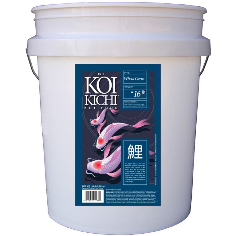 Picture of Iku Koi Kichi KKPFA16 16 lbs Wheat Germ Bucket Fish Food