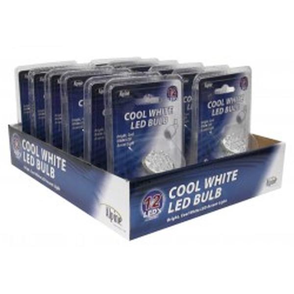 Alpine TURBSLED12 LED Bulb Display Case, Cool White - 12 Piece