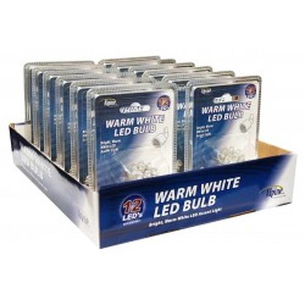 Alpine TURBSLED12WW LED Bulb Display Case, Warm White - 12 Piece