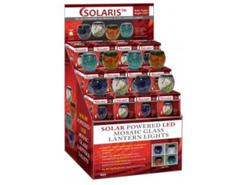 Alpine TUSLC106A Display LED Mosaic Solar Jars, White - Box of 12